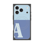 プレミアムスクエアケース with MagSafe［ オリジナル - initial two tone - A blue ］