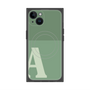 プレミアムスクエアケース with MagSafe［ オリジナル - initial two tone - A green ］