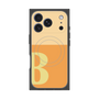 プレミアムスクエアケース with MagSafe［ オリジナル - initial two tone - B orange ］