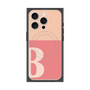 プレミアムスクエアケース with MagSafe［ オリジナル - initial two tone - B pink ］