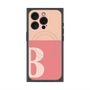 プレミアムスクエアケース with MagSafe［ オリジナル - initial two tone - B pink ］