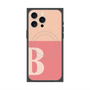 プレミアムスクエアケース with MagSafe［ オリジナル - initial two tone - B pink ］