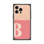 プレミアムスクエアケース with MagSafe［ オリジナル - initial two tone - B pink ］