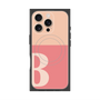 プレミアムスクエアケース with MagSafe［ オリジナル - initial two tone - B pink ］