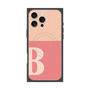 プレミアムスクエアケース with MagSafe［ オリジナル - initial two tone - B pink ］