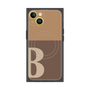 プレミアムスクエアケース with MagSafe［ オリジナル - initial two tone - B brown ］