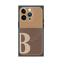 プレミアムスクエアケース with MagSafe［ オリジナル - initial two tone - B brown ］
