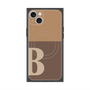 プレミアムスクエアケース with MagSafe［ オリジナル - initial two tone - B brown ］
