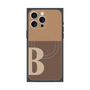プレミアムスクエアケース with MagSafe［ オリジナル - initial two tone - B brown ］