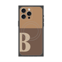 プレミアムスクエアケース with MagSafe［ オリジナル - initial two tone - B brown ］