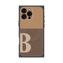 プレミアムスクエアケース with MagSafe［ オリジナル - initial two tone - B brown ］