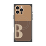 プレミアムスクエアケース with MagSafe［ オリジナル - initial two tone - B brown ］