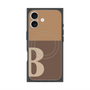 プレミアムスクエアケース with MagSafe［ オリジナル - initial two tone - B brown ］