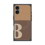 プレミアムスクエアケース with MagSafe［ オリジナル - initial two tone - B brown ］