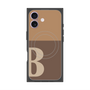 プレミアムスクエアケース with MagSafe［ オリジナル - initial two tone - B brown ］