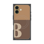 プレミアムスクエアケース with MagSafe［ オリジナル - initial two tone - B brown ］