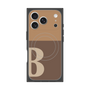 プレミアムスクエアケース with MagSafe［ オリジナル - initial two tone - B brown ］