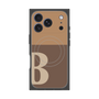 プレミアムスクエアケース with MagSafe［ オリジナル - initial two tone - B brown ］