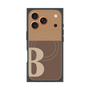 プレミアムスクエアケース with MagSafe［ オリジナル - initial two tone - B brown ］