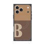 プレミアムスクエアケース with MagSafe［ オリジナル - initial two tone - B brown ］