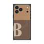 プレミアムスクエアケース with MagSafe［ オリジナル - initial two tone - B brown ］