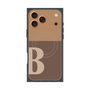 プレミアムスクエアケース with MagSafe［ オリジナル - initial two tone - B brown ］