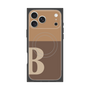 プレミアムスクエアケース with MagSafe［ オリジナル - initial two tone - B brown ］