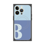 プレミアムスクエアケース with MagSafe［ オリジナル - initial two tone - B blue ］