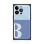 プレミアムスクエアケース with MagSafe［ オリジナル - initial two tone - B blue ］