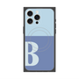 プレミアムスクエアケース with MagSafe［ オリジナル - initial two tone - B blue ］