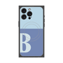 プレミアムスクエアケース with MagSafe［ オリジナル - initial two tone - B blue ］
