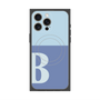 プレミアムスクエアケース with MagSafe［ オリジナル - initial two tone - B blue ］