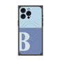 プレミアムスクエアケース with MagSafe［ オリジナル - initial two tone - B blue ］