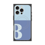 プレミアムスクエアケース with MagSafe［ オリジナル - initial two tone - B blue ］