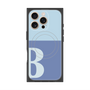 プレミアムスクエアケース with MagSafe［ オリジナル - initial two tone - B blue ］