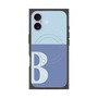 プレミアムスクエアケース with MagSafe［ オリジナル - initial two tone - B blue ］