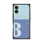 プレミアムスクエアケース with MagSafe［ オリジナル - initial two tone - B blue ］