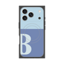 プレミアムスクエアケース with MagSafe［ オリジナル - initial two tone - B blue ］