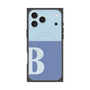 プレミアムスクエアケース with MagSafe［ オリジナル - initial two tone - B blue ］