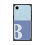 プレミアムスクエアケース with MagSafe［ オリジナル - initial two tone - B blue ］