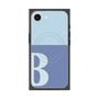 プレミアムスクエアケース with MagSafe［ オリジナル - initial two tone - B blue ］