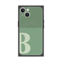 プレミアムスクエアケース with MagSafe［ オリジナル - initial two tone - B green ］