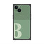 プレミアムスクエアケース with MagSafe［ オリジナル - initial two tone - B green ］