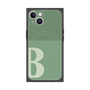 プレミアムスクエアケース with MagSafe［ オリジナル - initial two tone - B green ］