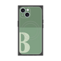 プレミアムスクエアケース with MagSafe［ オリジナル - initial two tone - B green ］