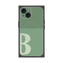 プレミアムスクエアケース with MagSafe［ オリジナル - initial two tone - B green ］