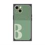 プレミアムスクエアケース with MagSafe［ オリジナル - initial two tone - B green ］