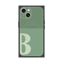 プレミアムスクエアケース with MagSafe［ オリジナル - initial two tone - B green ］