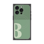 プレミアムスクエアケース with MagSafe［ オリジナル - initial two tone - B green ］