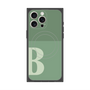 プレミアムスクエアケース with MagSafe［ オリジナル - initial two tone - B green ］